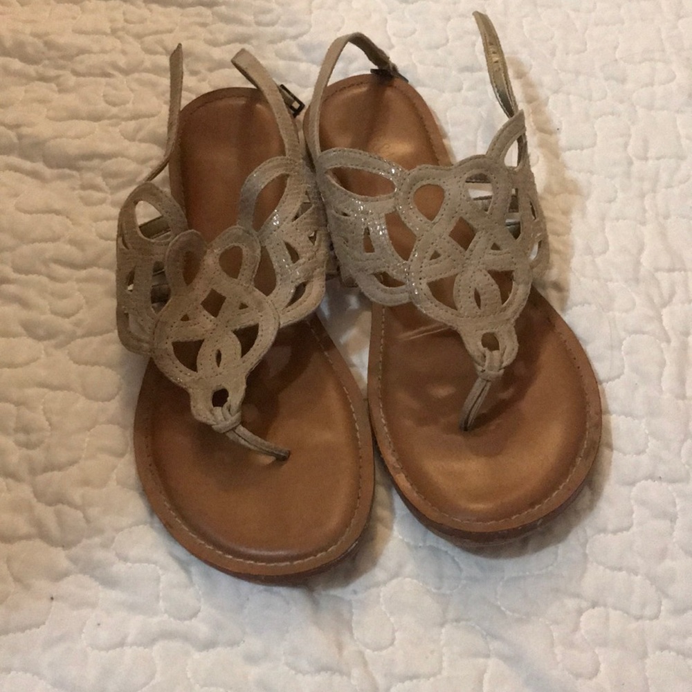 Nude sandals, size 7